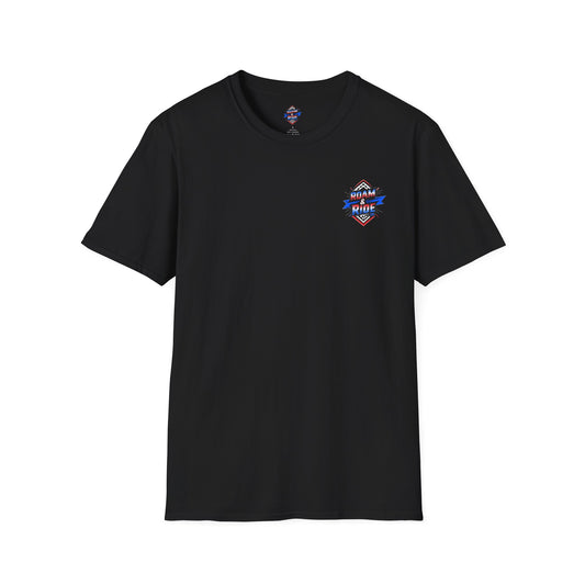 Roam & Ride Co. Red White and Blue Logo - Unisex T-Shirt