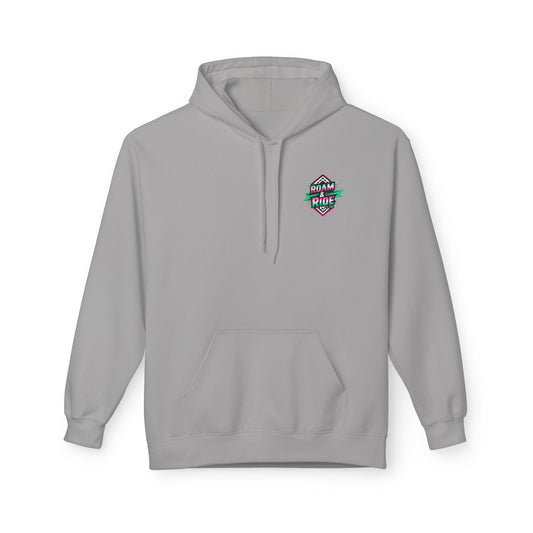 Roam & Ride Co. Teal Pink Logo - Unisex Fleece Hoodie