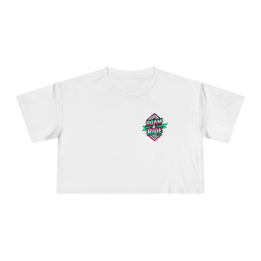 Roam Free, Ride Wild Logo - Women's Crop T-Shirt
