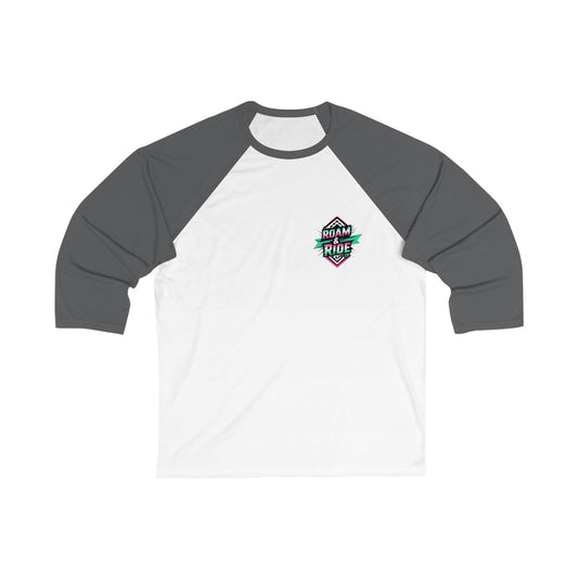 Roam Free, Ride Wild Logo - Unisex 3/4 Sleeve Baseball Tee