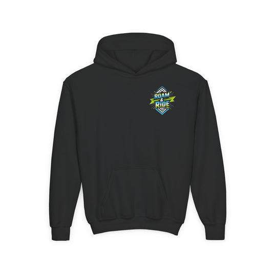 Roam & Ride Co. Blue Green Logo - Youth Hoodie
