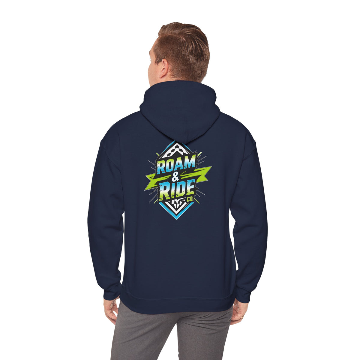 Roam & Ride Co. Blue Green Logo - Unisex Heavy Blend Hoodie