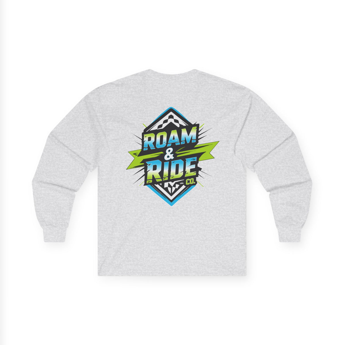 Roam & Ride Co. Blue Green Logo - Unisex Long Sleeve T-Shirt