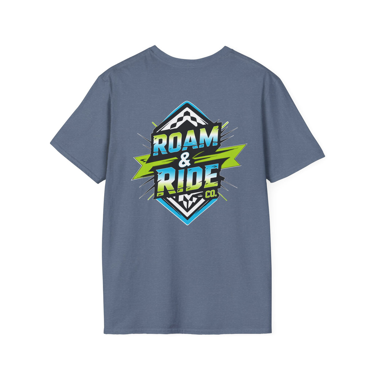 Roam & Ride Co. Blue Green Logo - Unisex T-Shirt