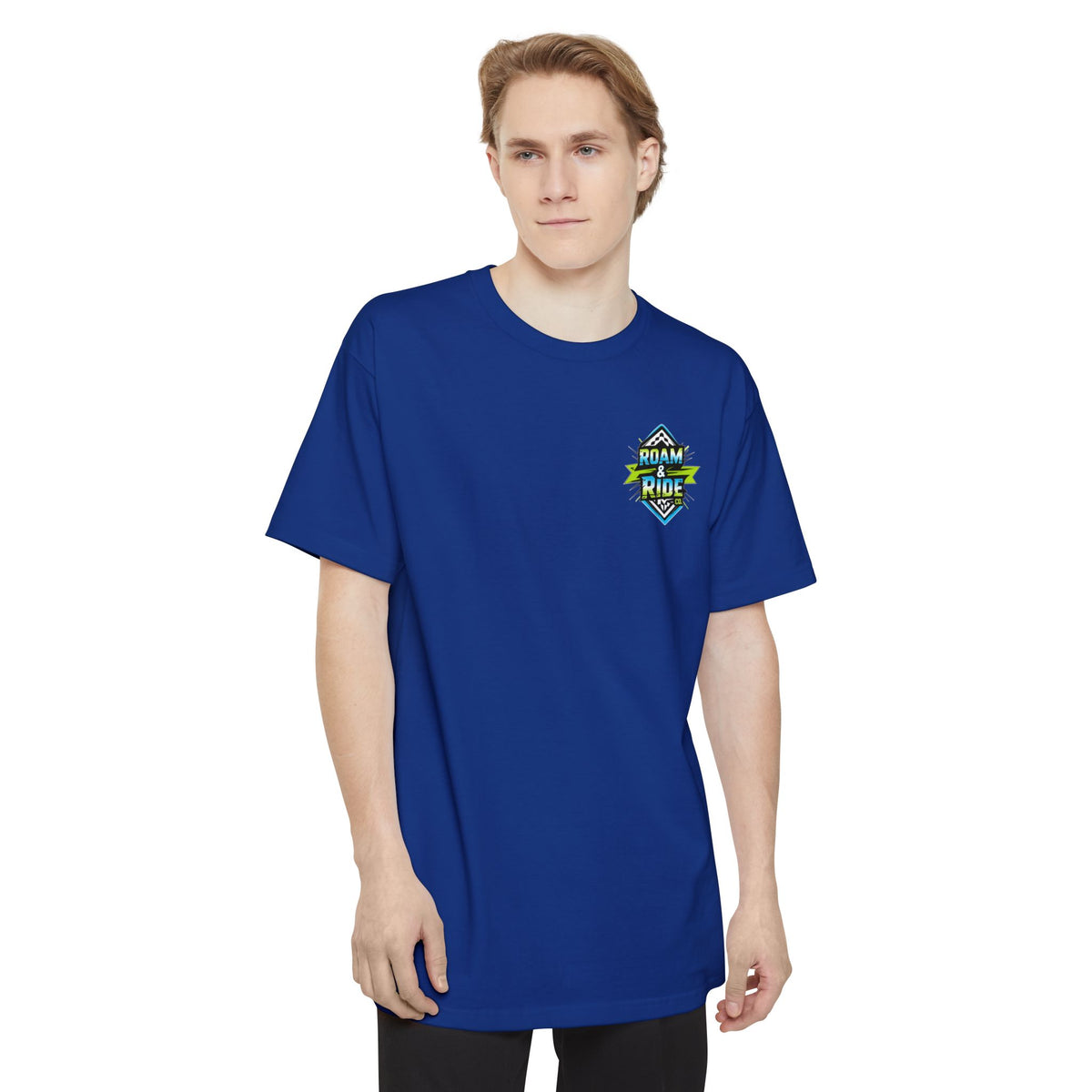 Roam & Ride Co. Blue Green Logo - Big & Tall T-Shirt