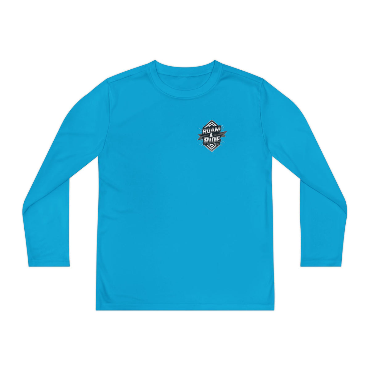 Roam & Ride Co. Grayscale Logo - Youth Long Sleeve T-Shirt