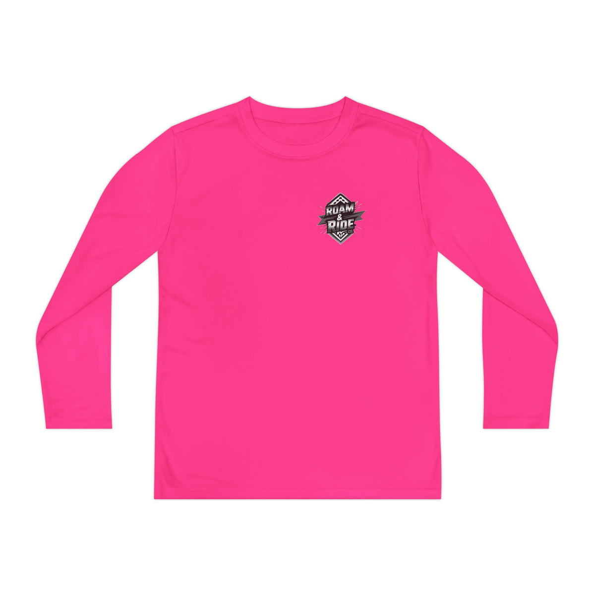 Roam & Ride Co. Grayscale Logo - Youth Long Sleeve T-Shirt