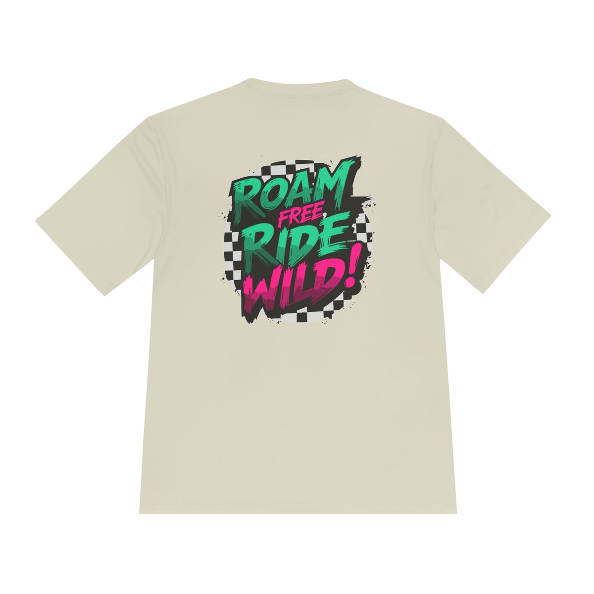 Roam Free, Ride Wild Logo - Unisex Moisture Wicking T-Shirt