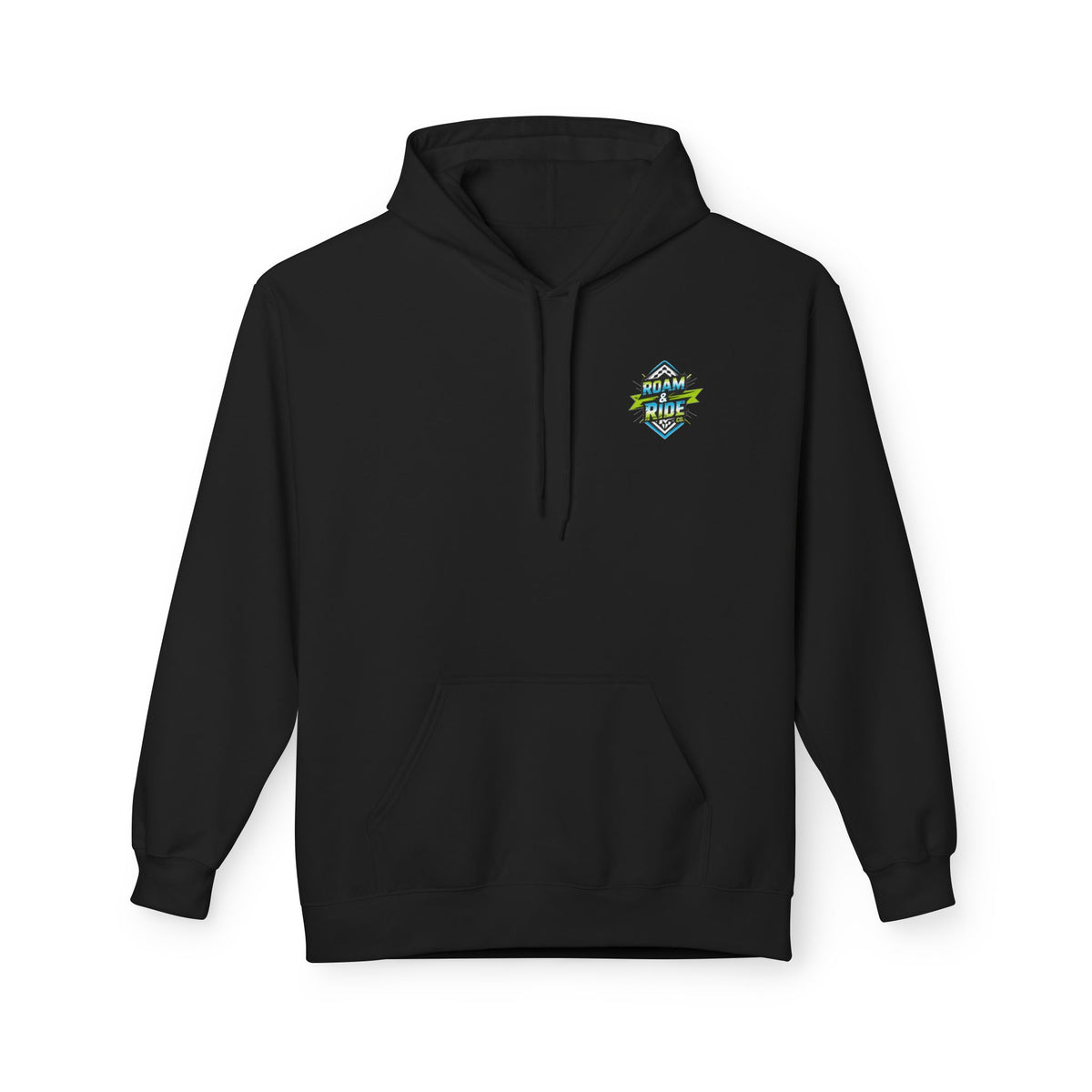 Roam & Ride Co. Blue Green Logo - Unisex Fleece Hoodie