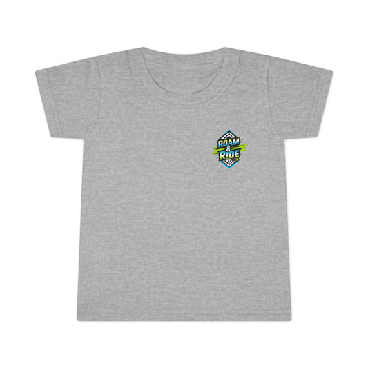 Roam & Ride Co. Blue Green Logo - Toddler T-Shirt