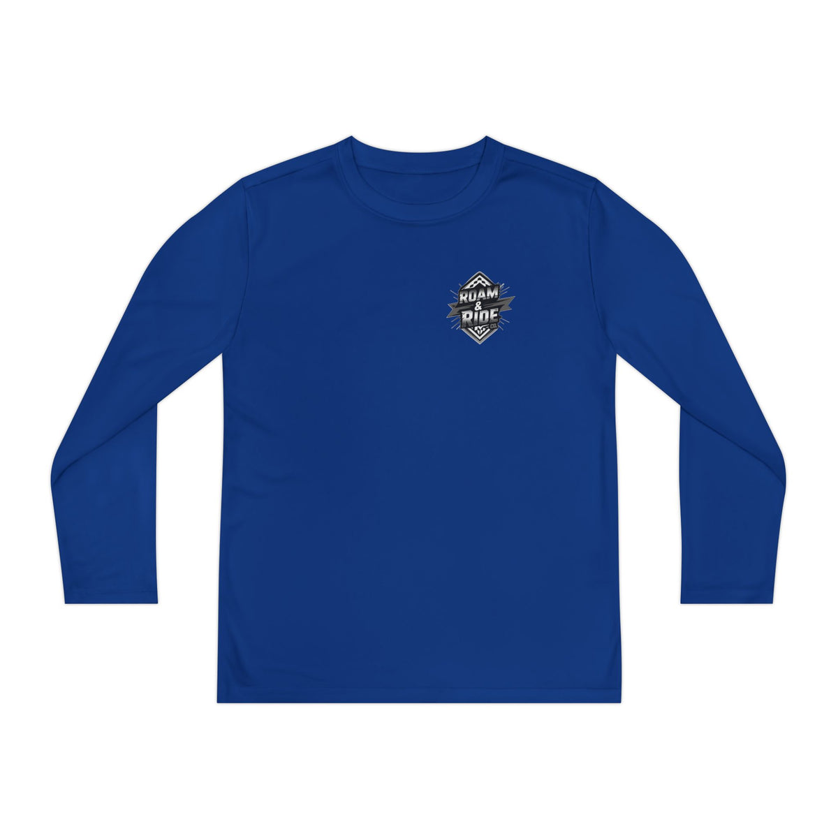 Roam & Ride Co. Grayscale Logo - Youth Long Sleeve T-Shirt