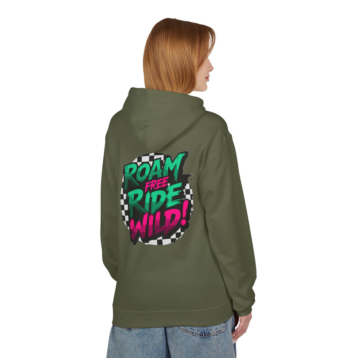 Roam Free, Ride Wild Logo - Unisex Fleece Hoodie
