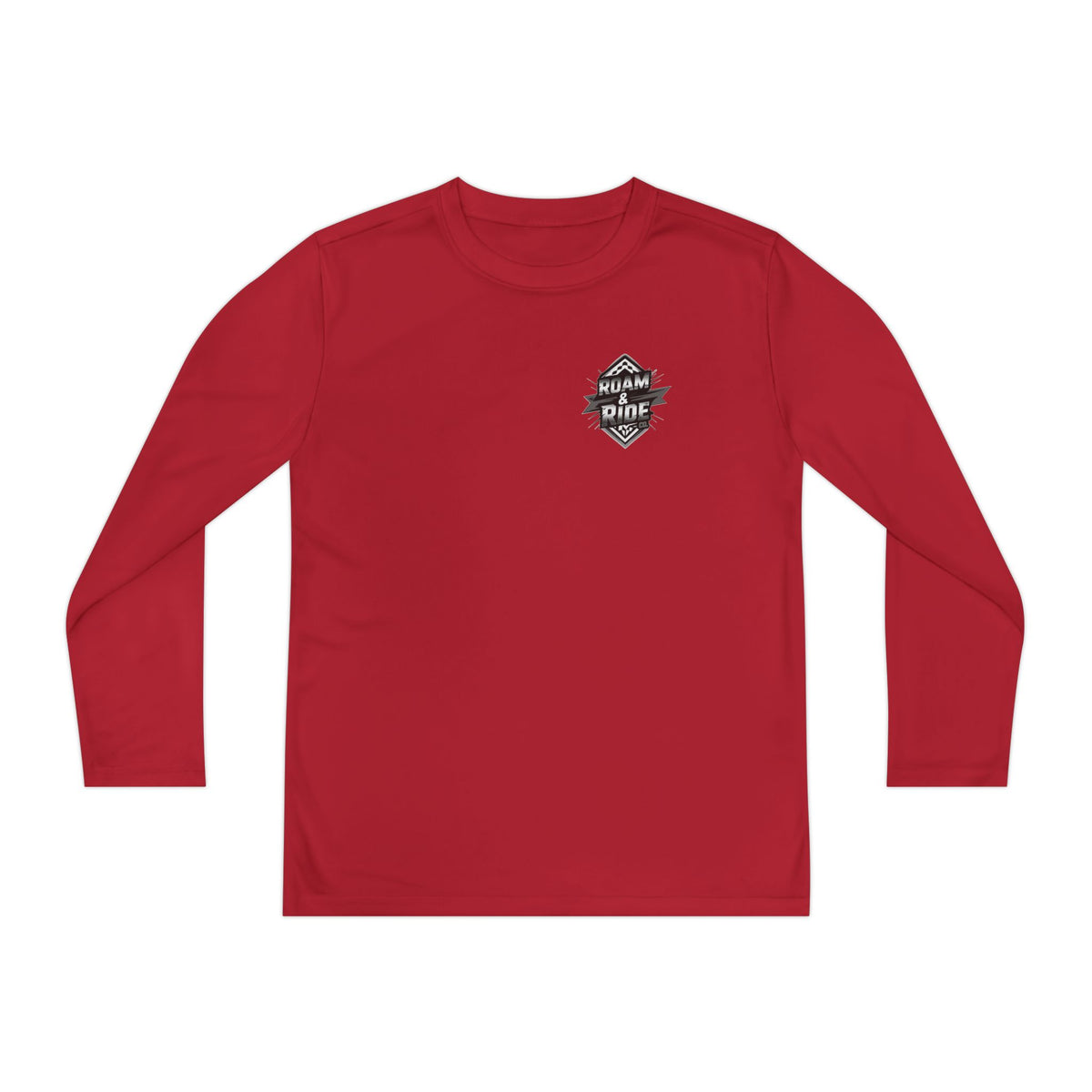 Roam & Ride Co. Grayscale Logo - Youth Long Sleeve T-Shirt