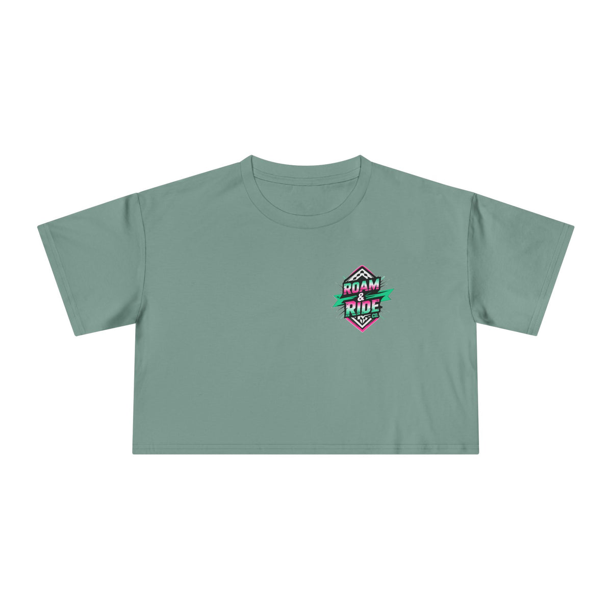 Roam Free, Ride Wild Logo - Women's Crop T-Shirt