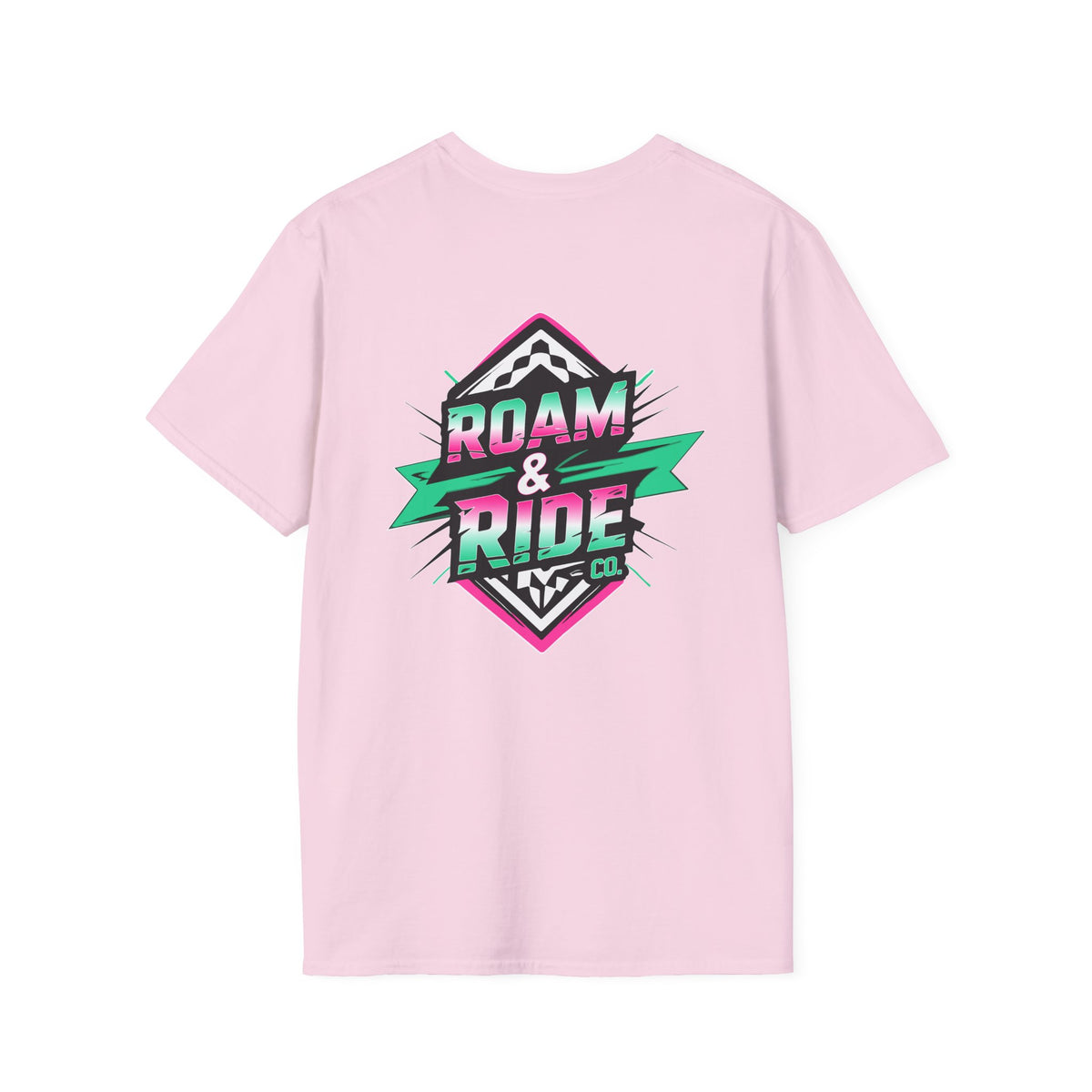 Roam & Ride Co. Teal Pink Logo - Unisex T Shirt
