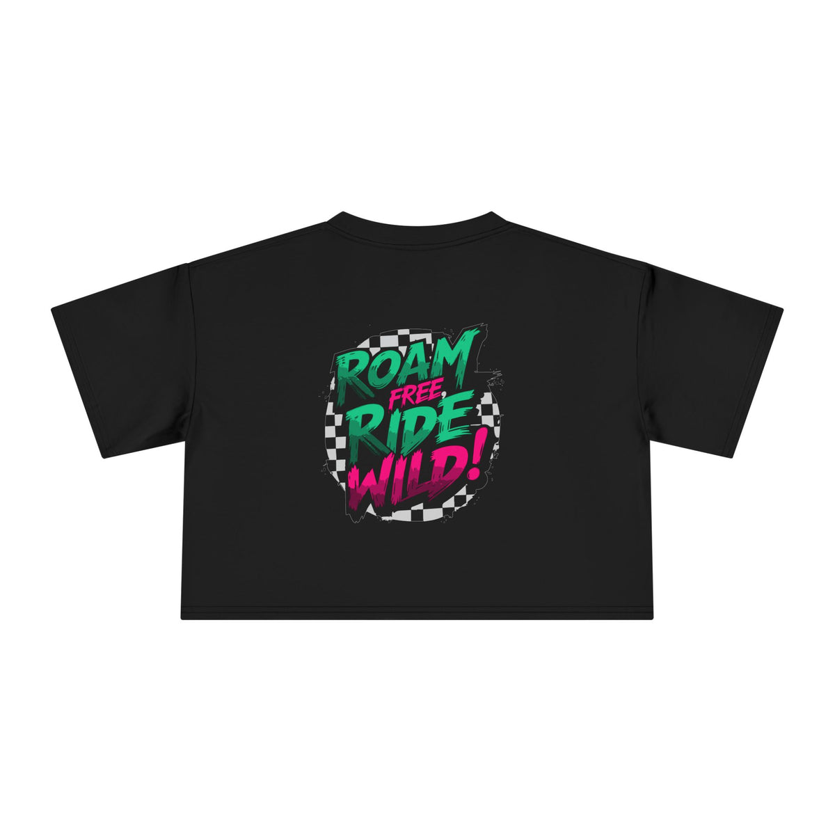 Roam Free, Ride Wild Logo - Women's Crop T-Shirt