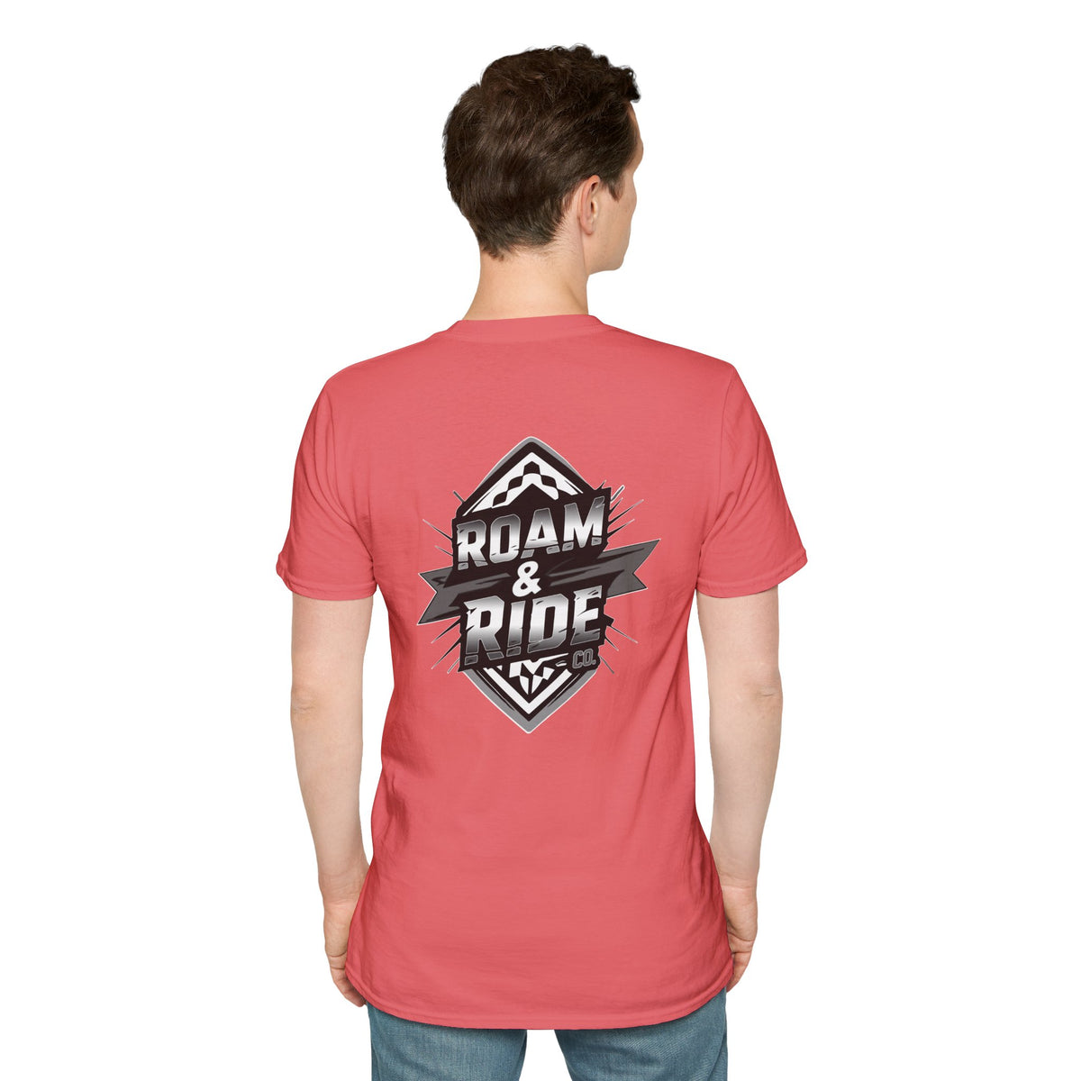 Roam & Ride Co. Grayscale Logo - Unisex T-Shirt