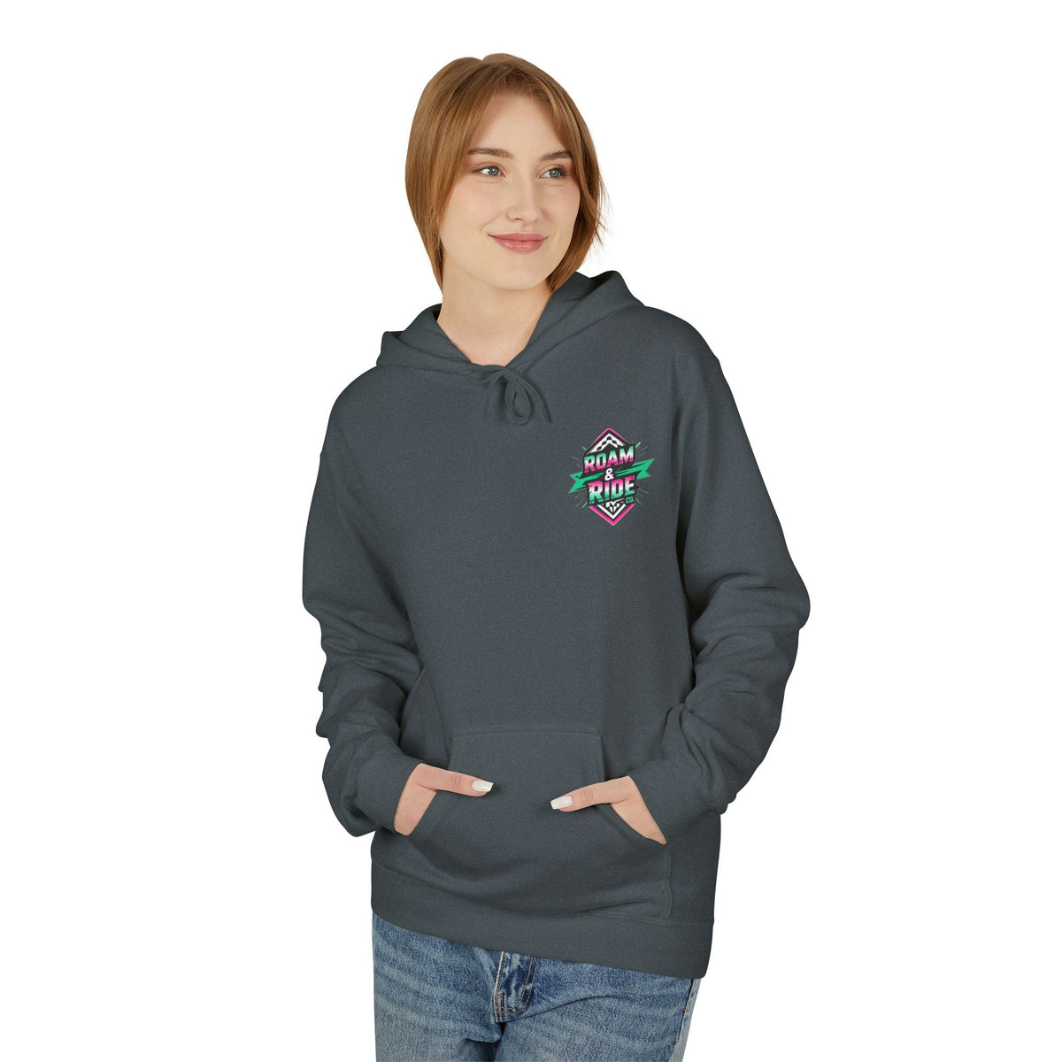Roam Free, Ride Wild Logo - Unisex Fleece Hoodie