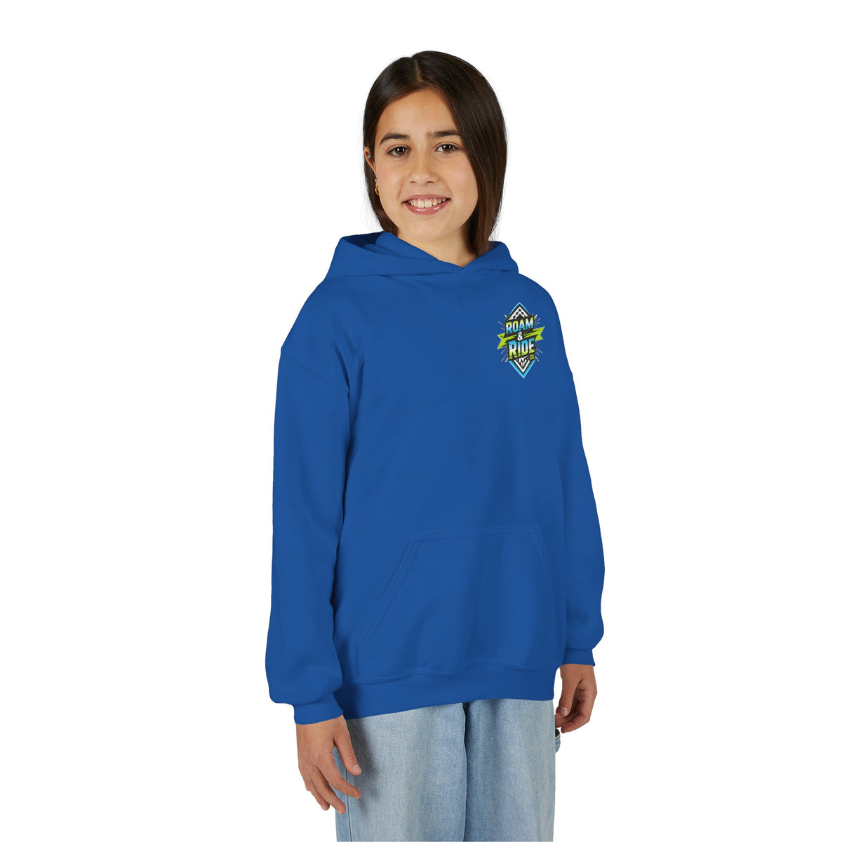 Roam & Ride Co. Blue Green Logo - Youth Hoodie