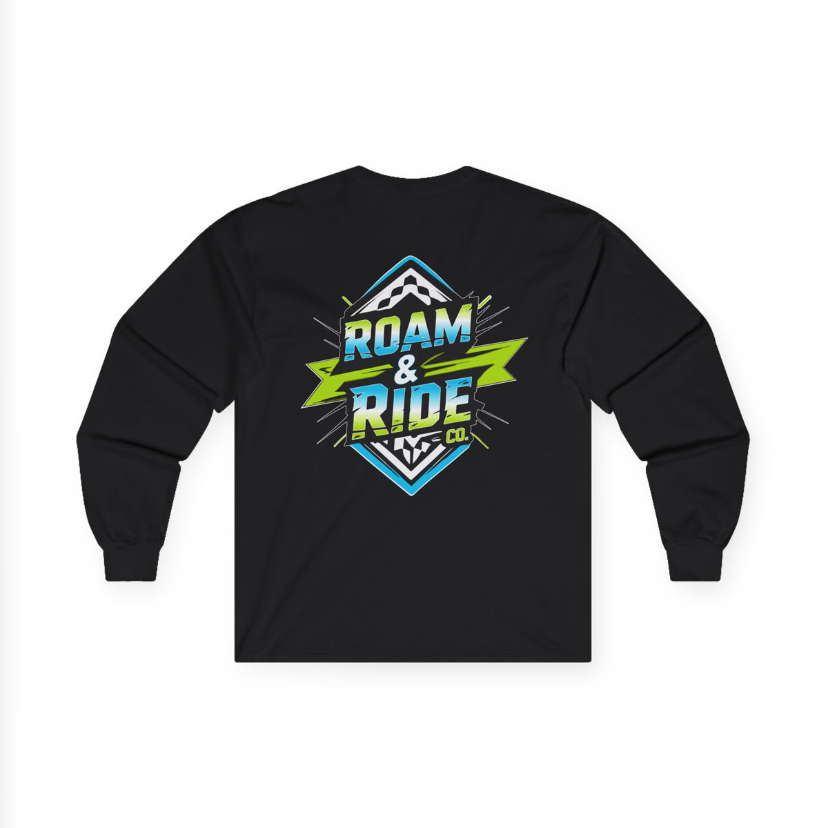 Roam & Ride Co. Blue Green Logo - Unisex Long Sleeve T-Shirt