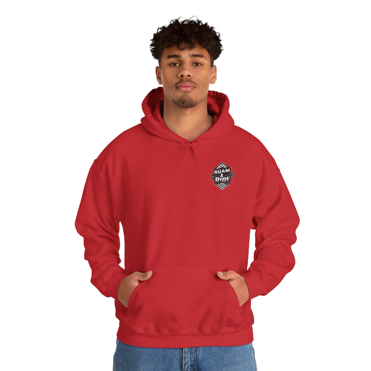 Roam & Ride Co. Grayscale Logo - Unisex Heavy Blend Hoodie
