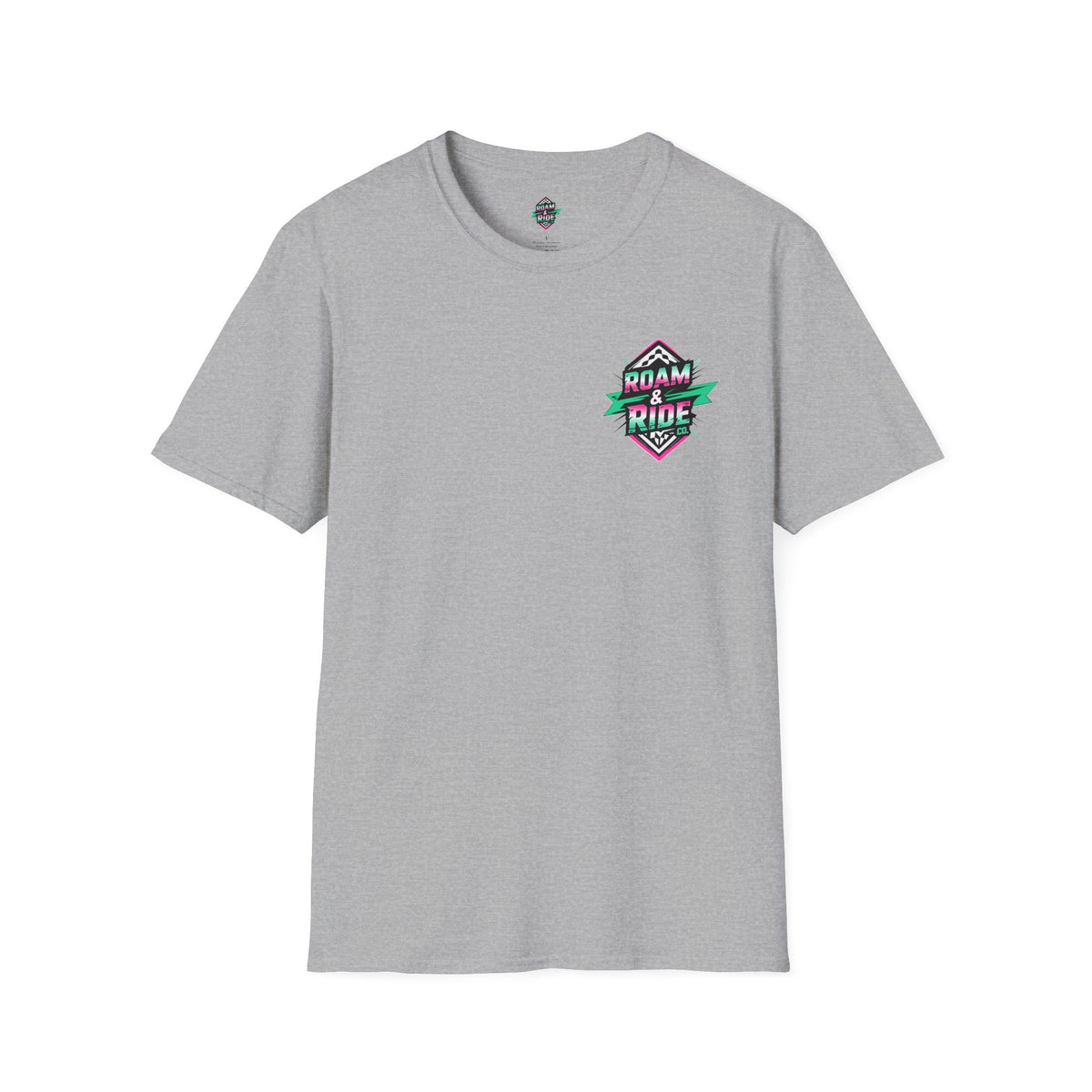 Roam & Ride Co. Teal Pink Logo - Unisex T Shirt