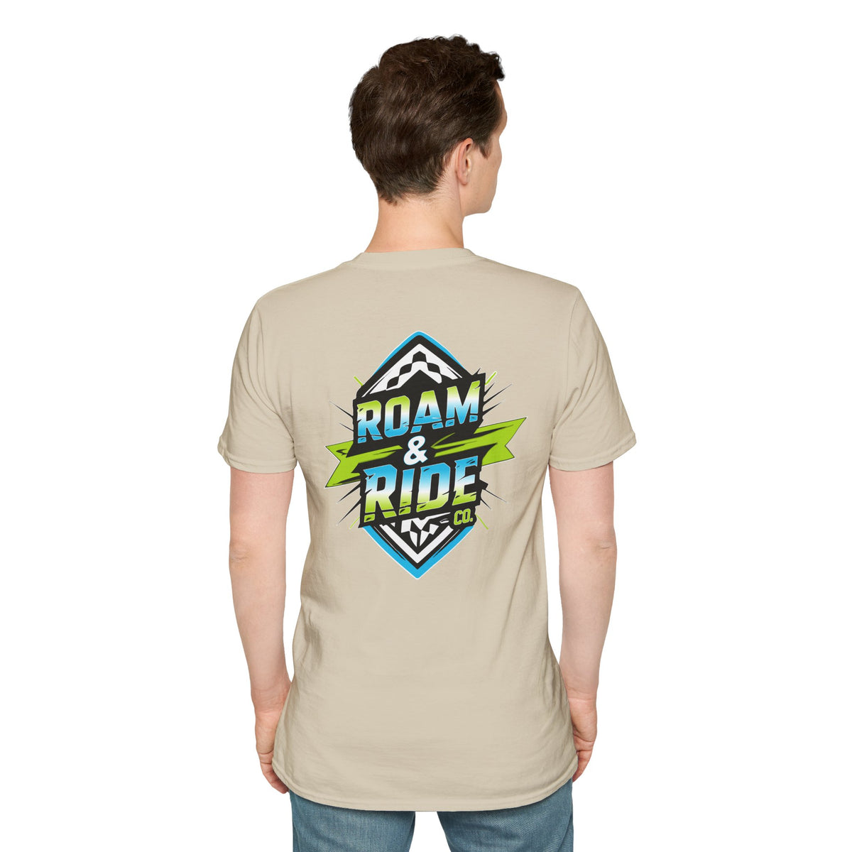 Roam & Ride Co. Blue Green Logo - Unisex T-Shirt