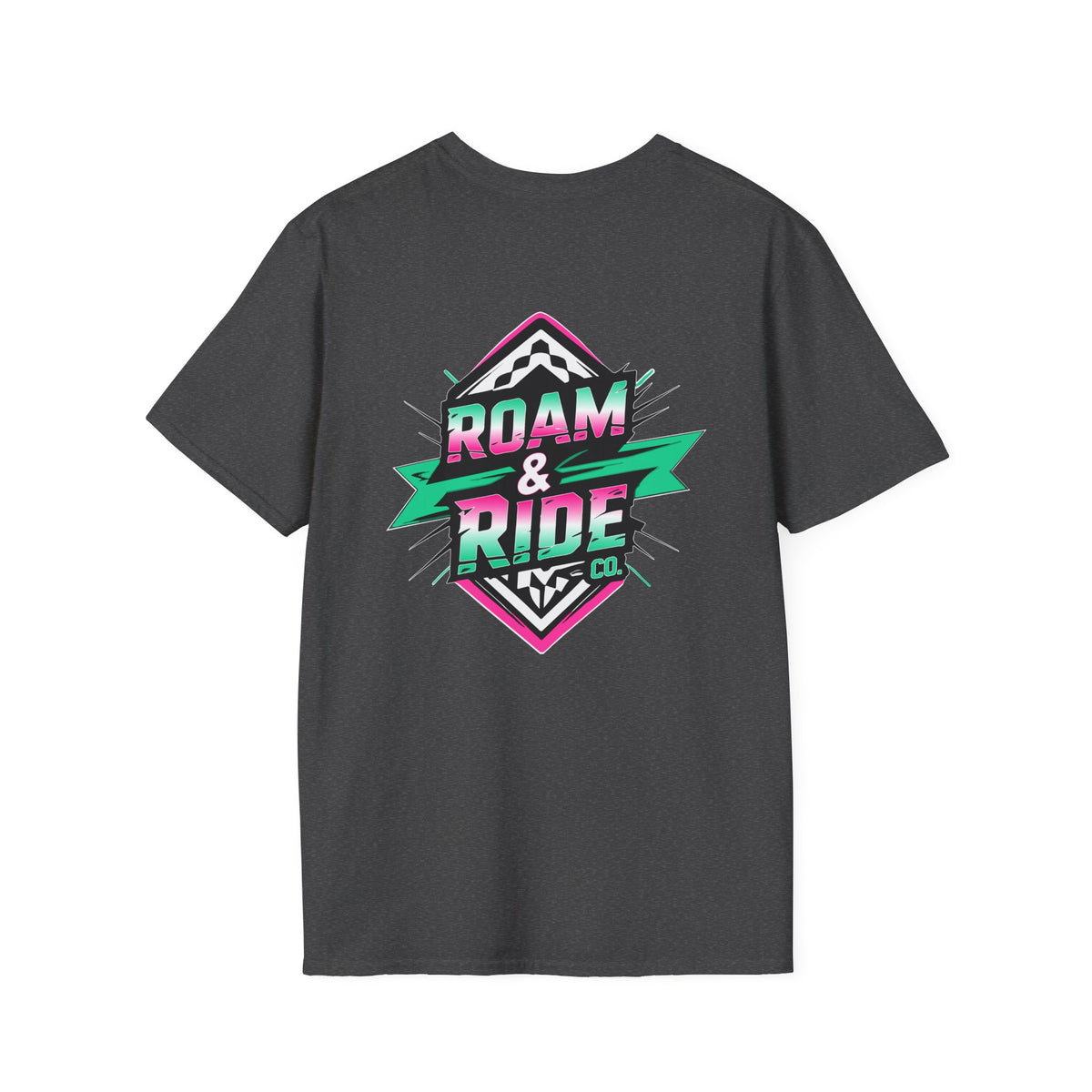 Roam & Ride Co. Teal Pink Logo - Unisex T Shirt