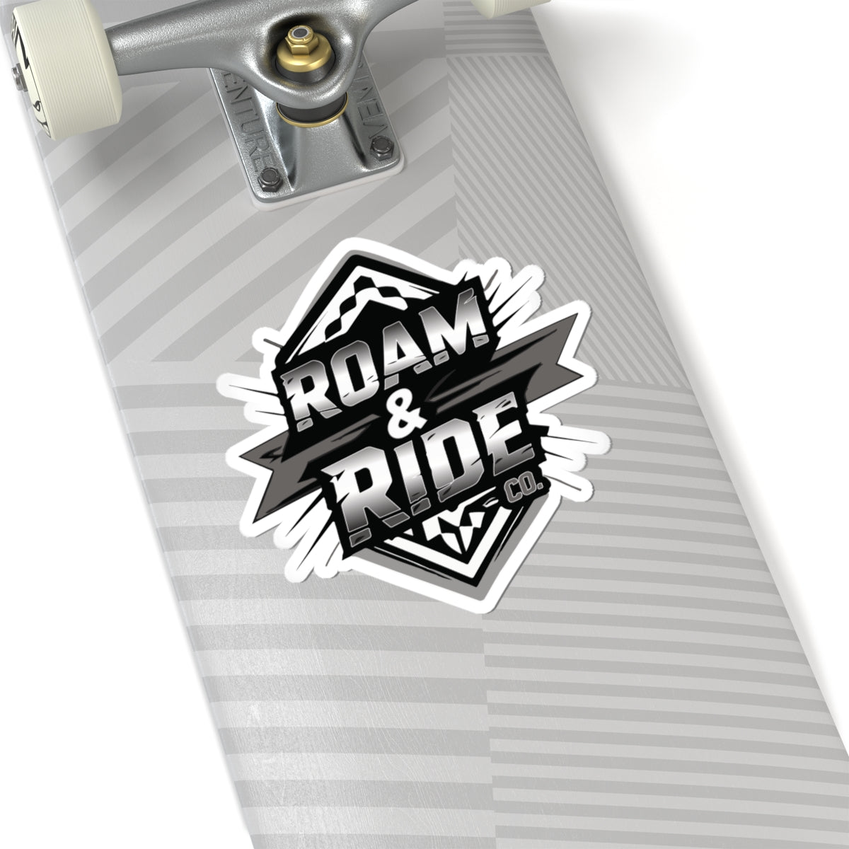 Roam & Ride Co. Grayscale Logo - Stickers