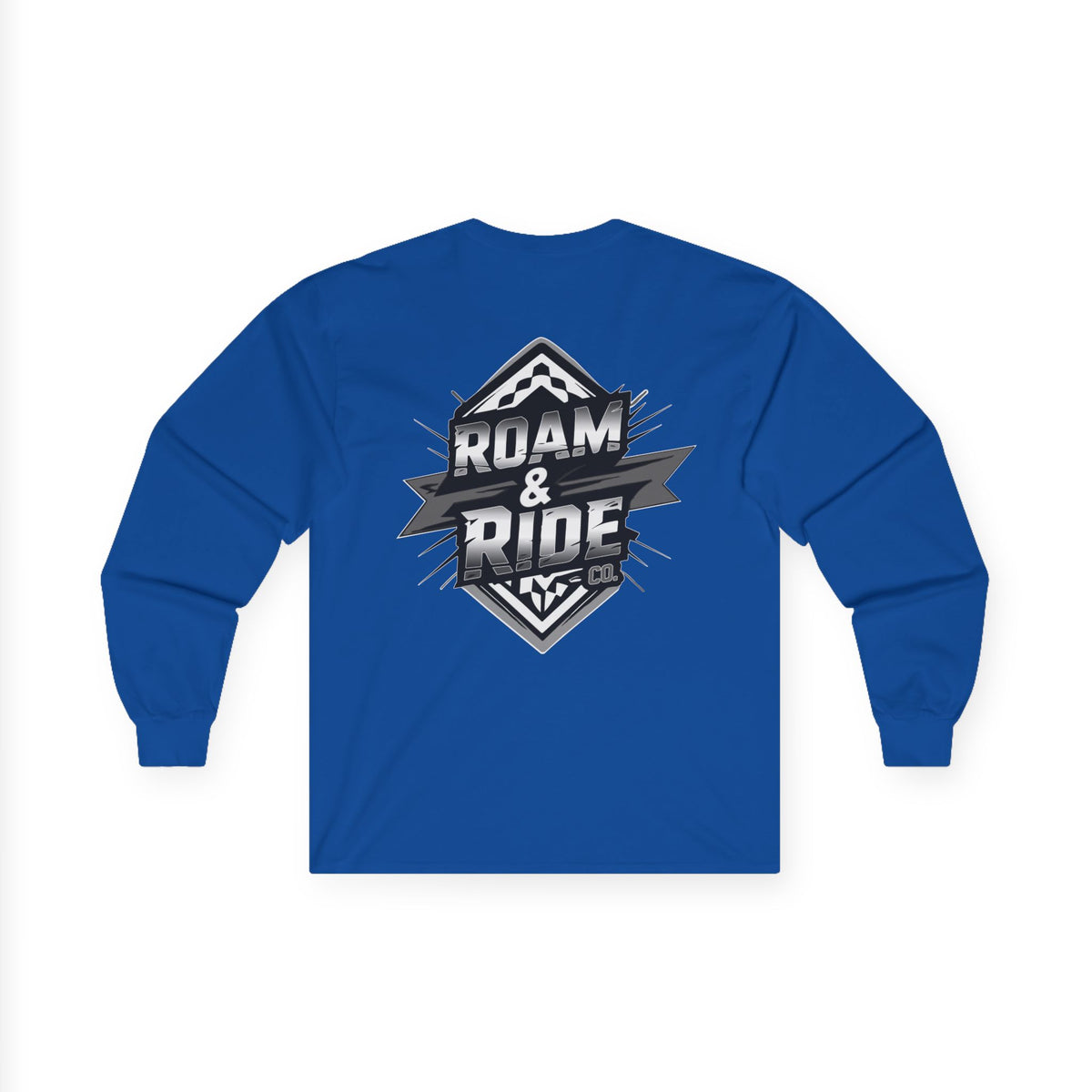 Roam & Ride Co. Grayscale Logo - Unisex Long Sleeve T-Shirt