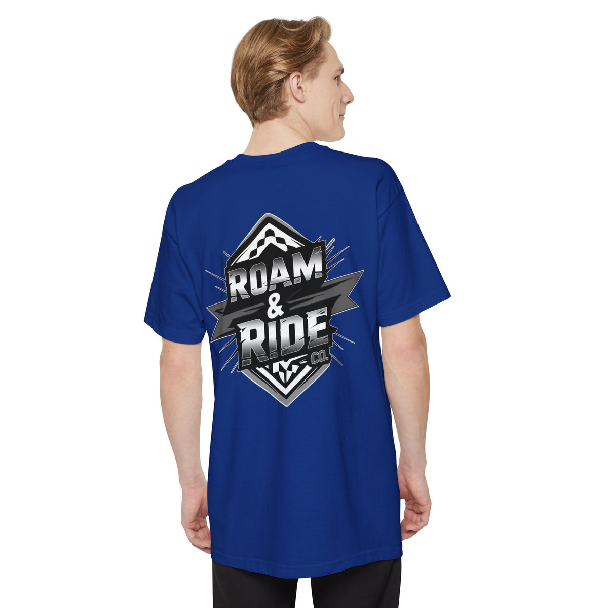 Roam & Ride Co. Grayscale Logo - Big & Tall T-Shirt