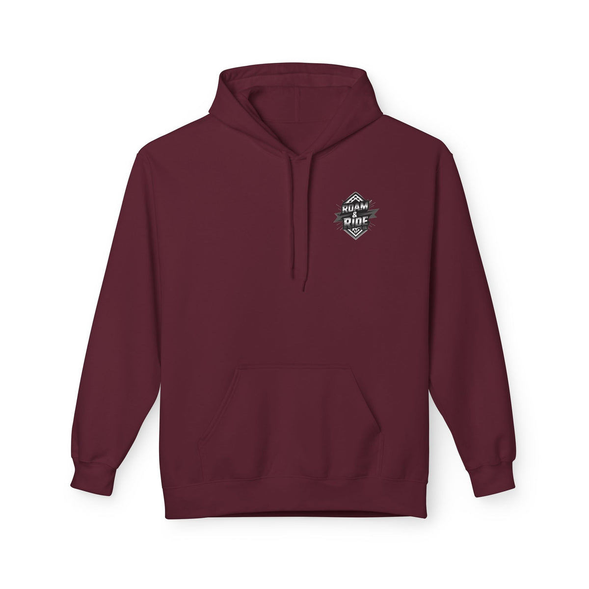 Roam & Ride Co. Grayscale Logo - Unisex Fleece Hoodie