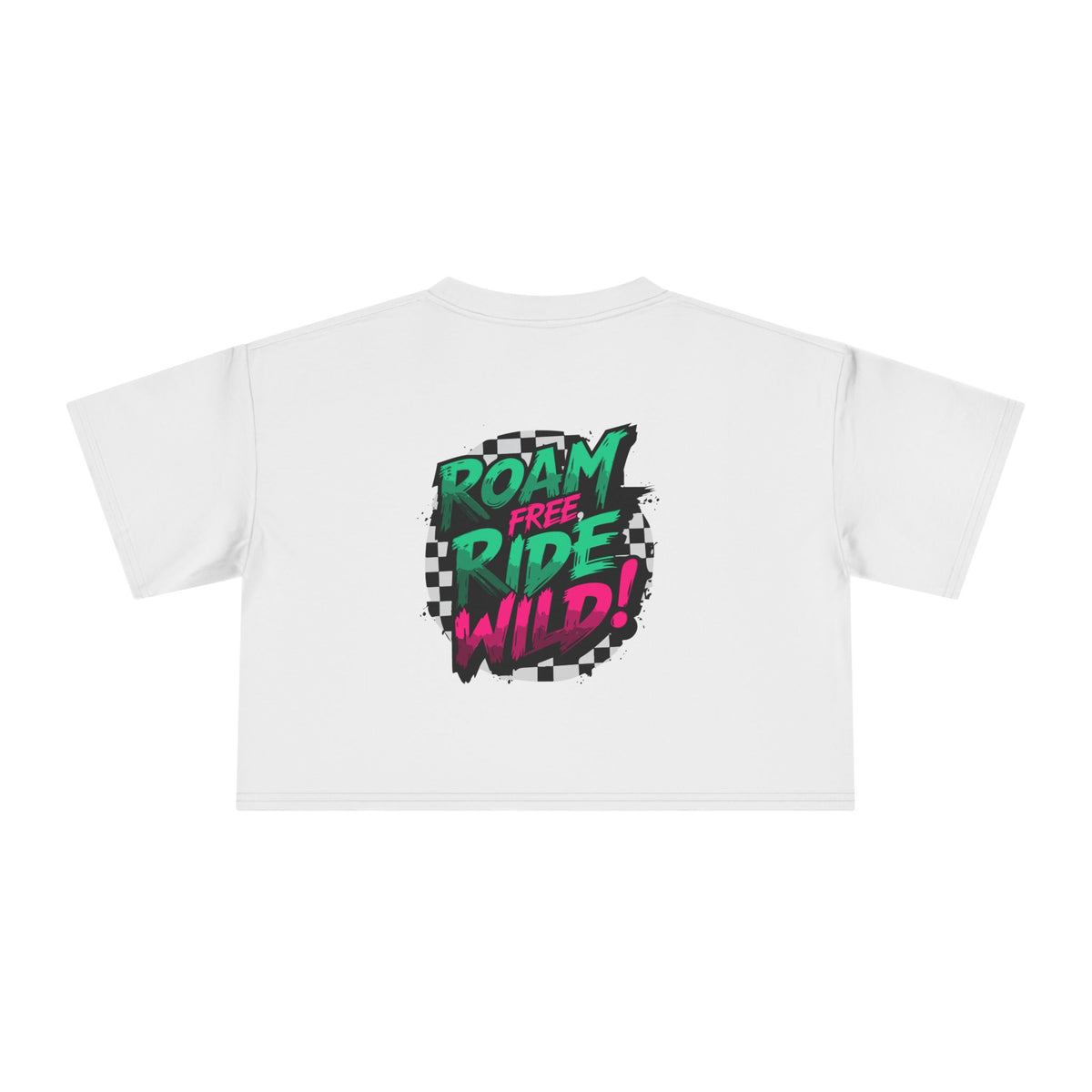 Roam Free, Ride Wild Logo - Women's Crop T-Shirt