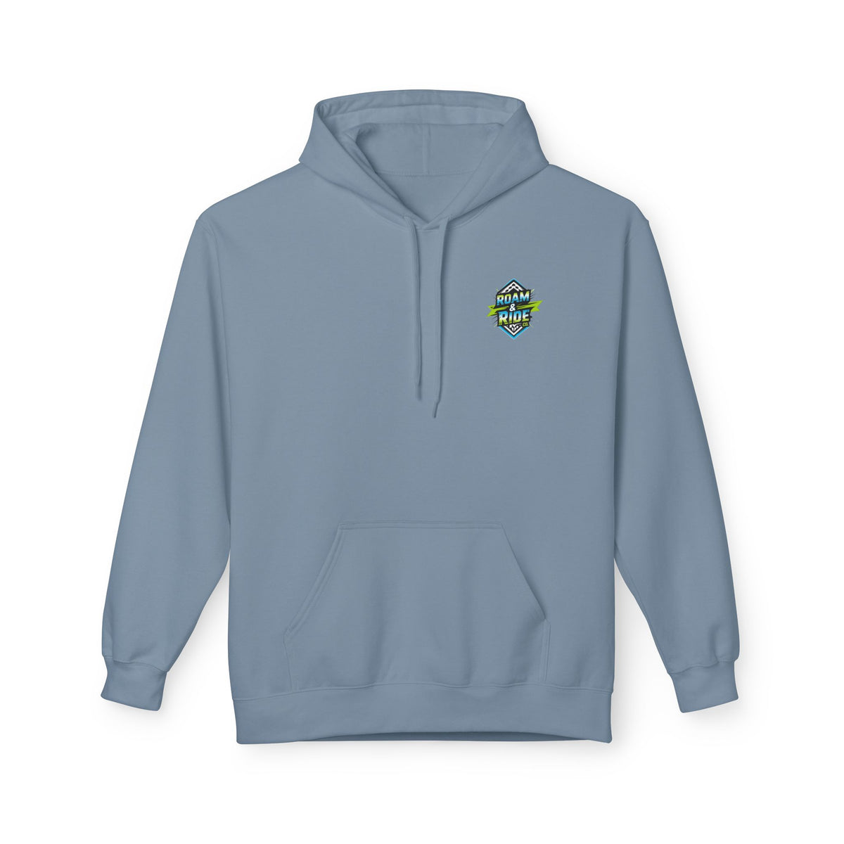 Roam & Ride Co. Blue Green Logo - Unisex Fleece Hoodie
