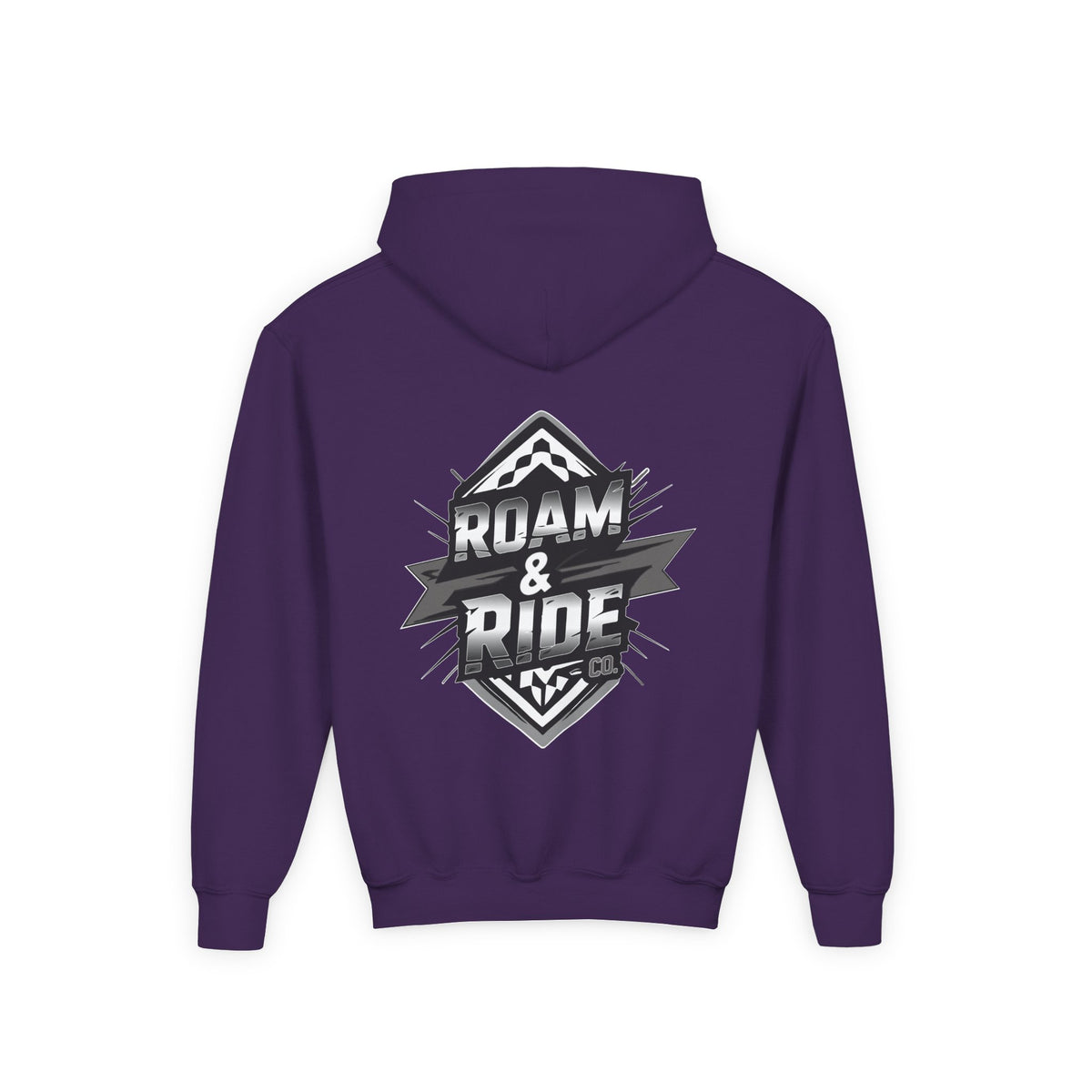 Roam & Ride Co. Grayscale Logo - Youth Hoodie