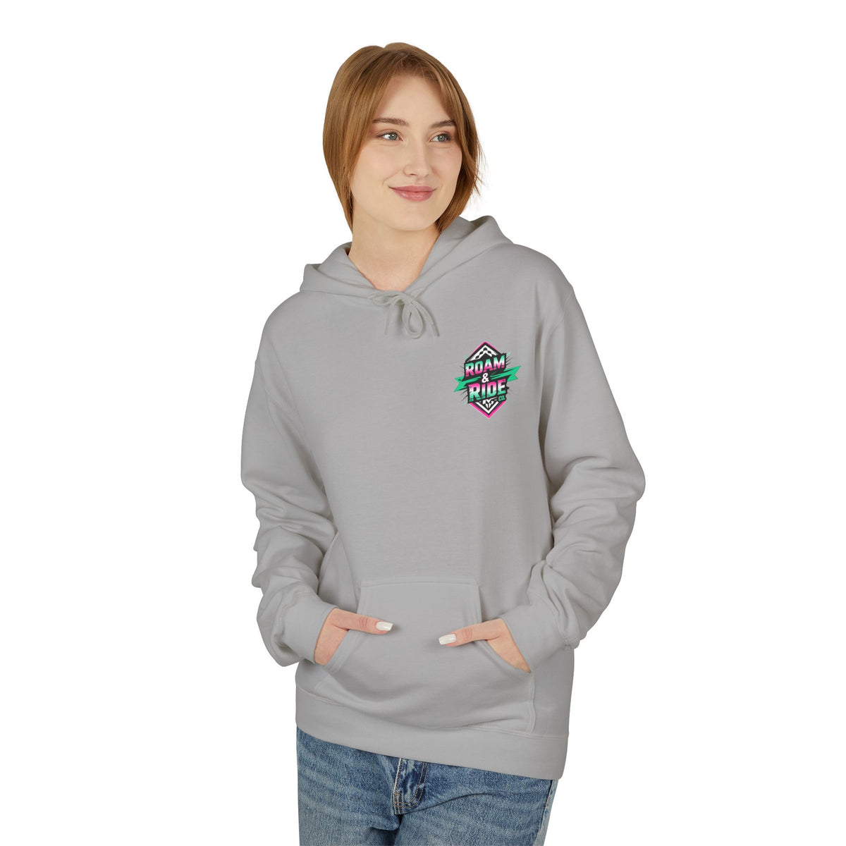 Roam Free, Ride Wild Logo - Unisex Fleece Hoodie