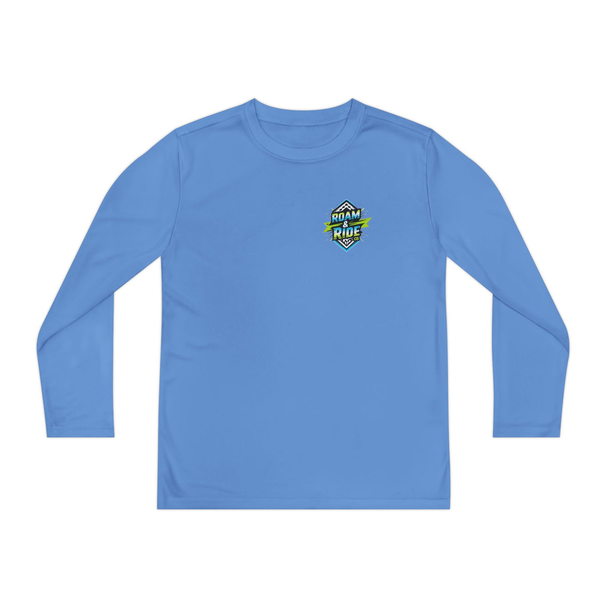 Roam & Ride Co. Blue Green Logo - Youth Long Sleeve T-Shirt
