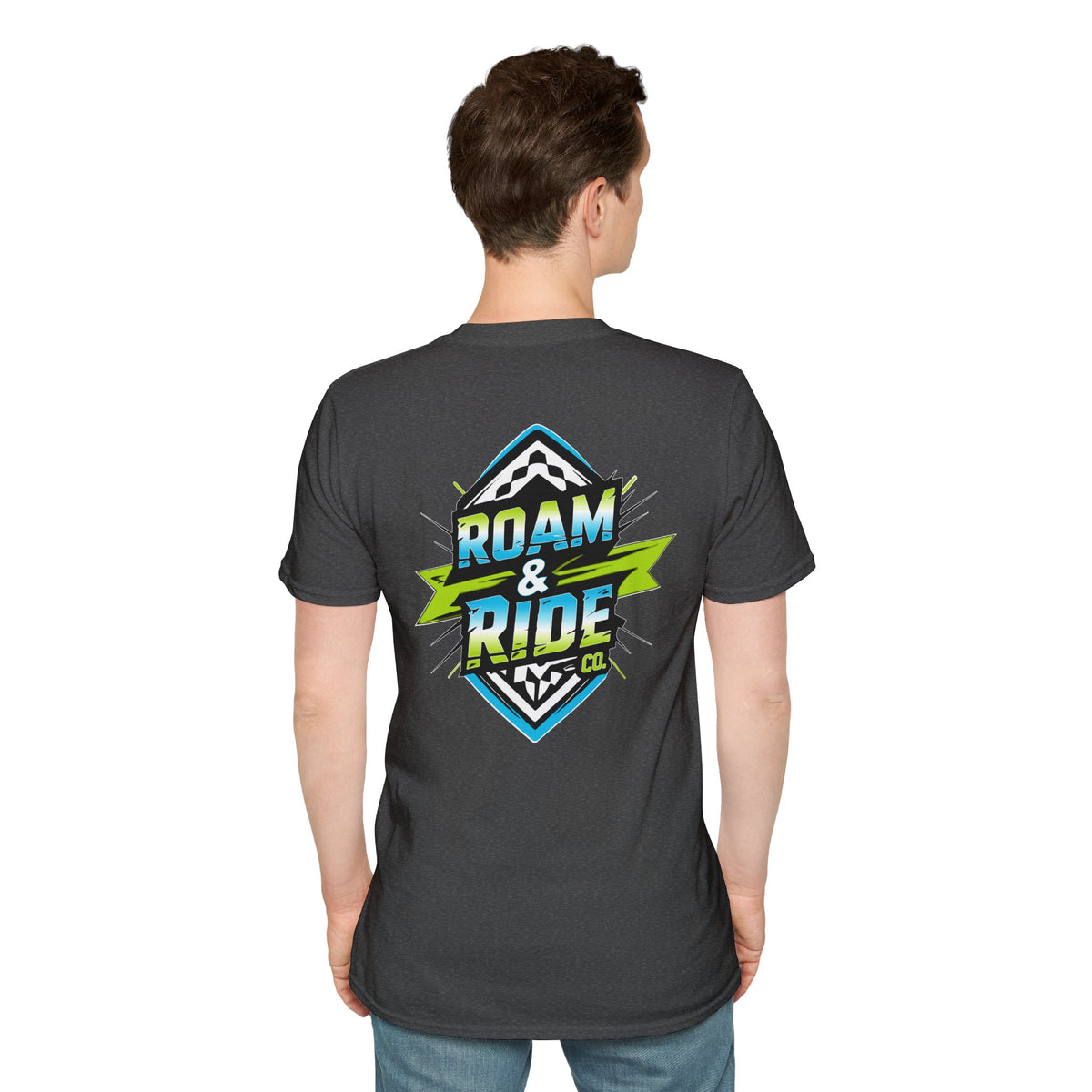Roam & Ride Co. Blue Green Logo - Unisex T-Shirt