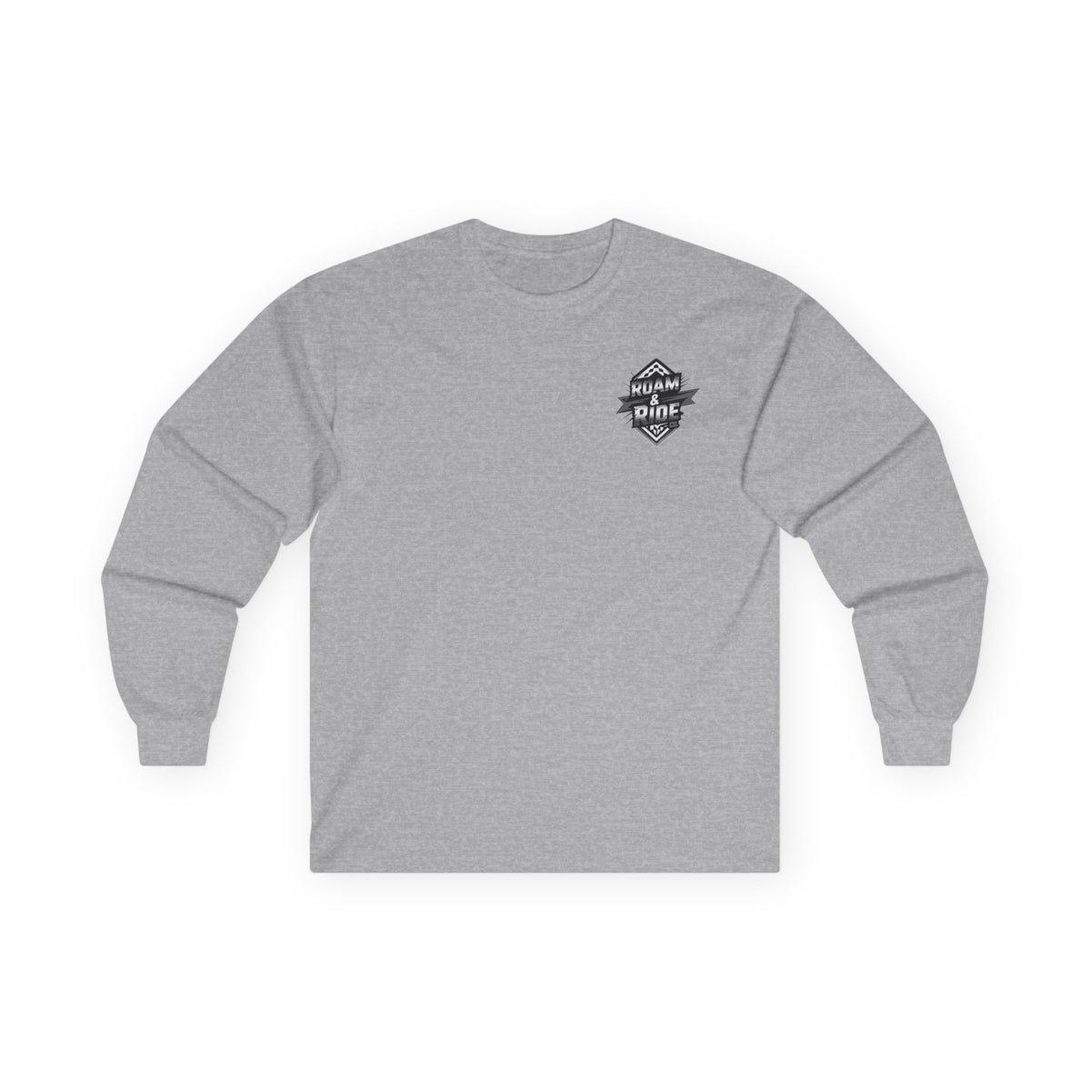 Roam & Ride Co. Grayscale Logo - Unisex Long Sleeve T-Shirt