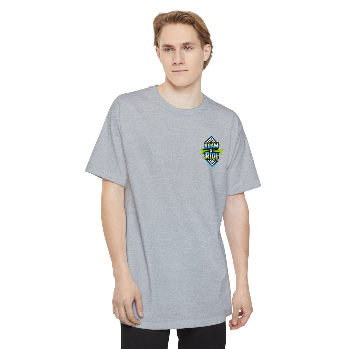 Roam & Ride Co. Blue Green Logo - Big & Tall T-Shirt