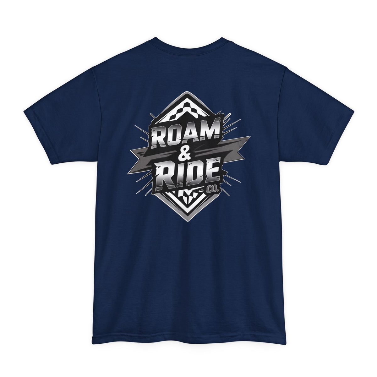 Roam & Ride Co. Grayscale Logo - Big & Tall T-Shirt