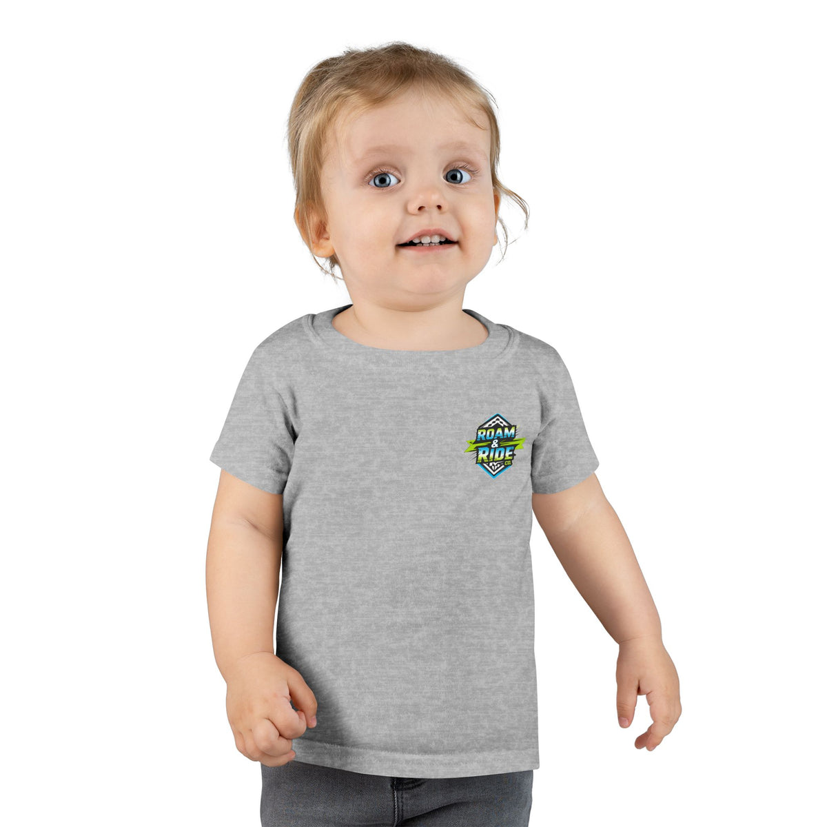 Roam & Ride Co. Blue Green Logo - Toddler T-Shirt