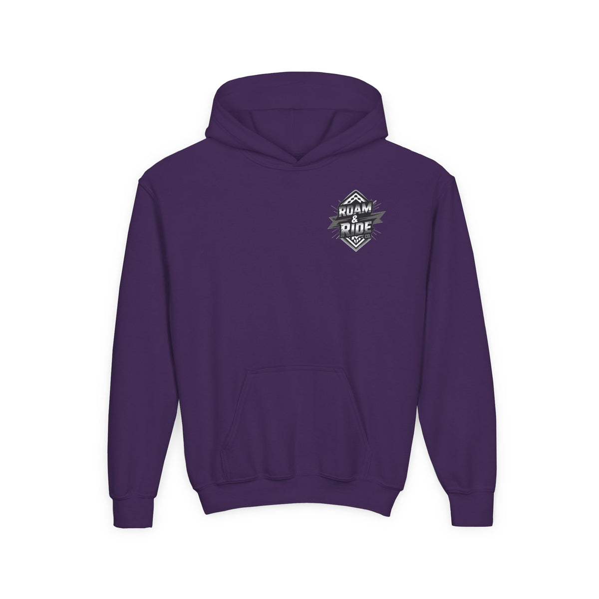 Roam & Ride Co. Grayscale Logo - Youth Hoodie