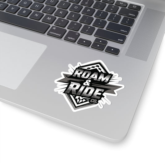 Roam & Ride Co. Grayscale Logo - Stickers