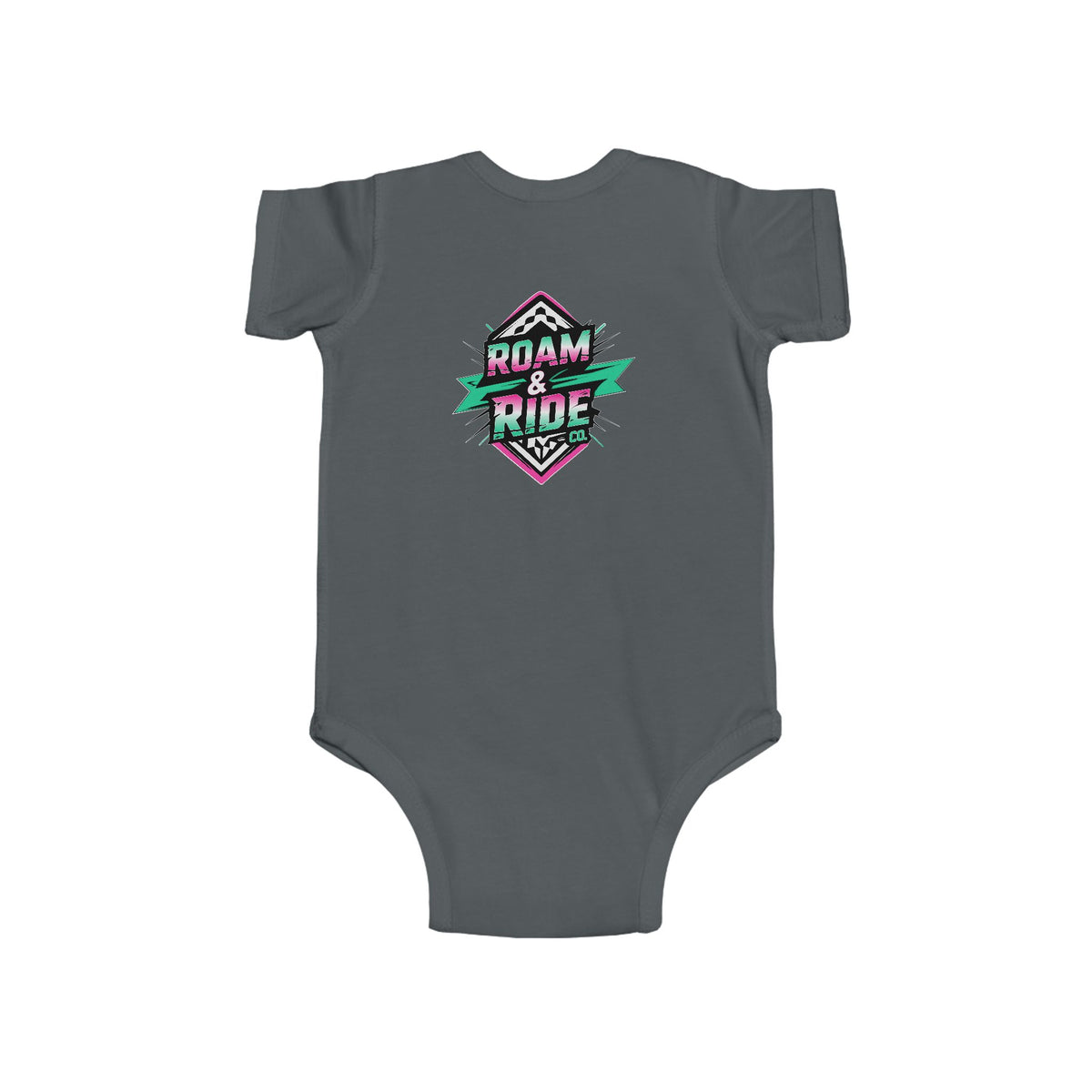 Roam & Ride Co. Grayscale Logo - Baby Onesie