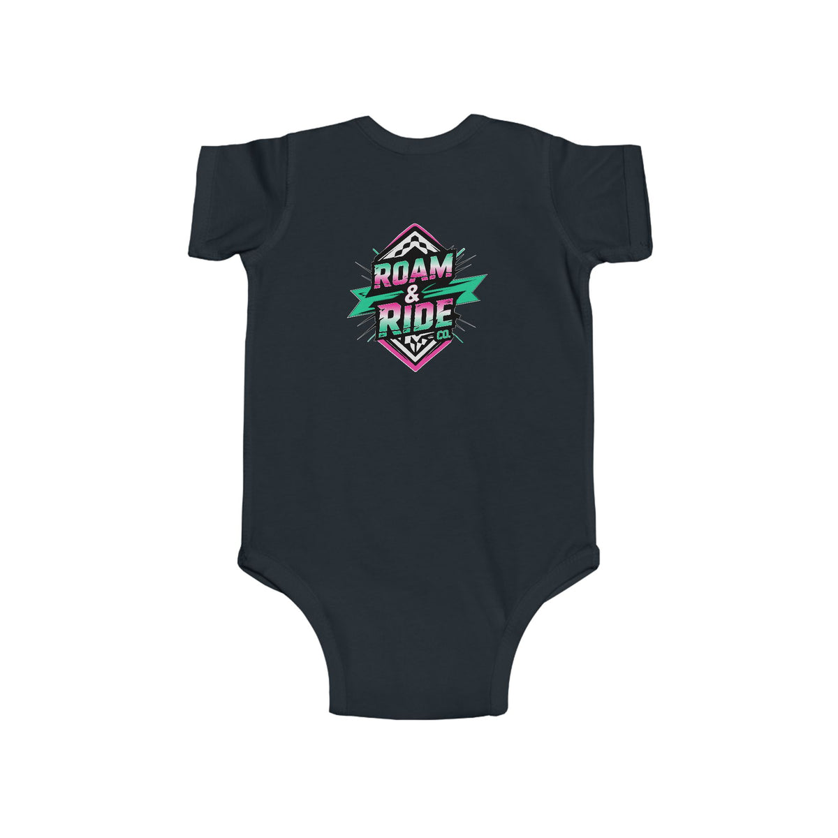 Roam & Ride Co. Grayscale Logo - Baby Onesie