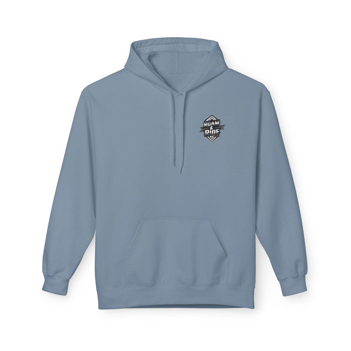 Roam & Ride Co. Grayscale Logo - Unisex Fleece Hoodie