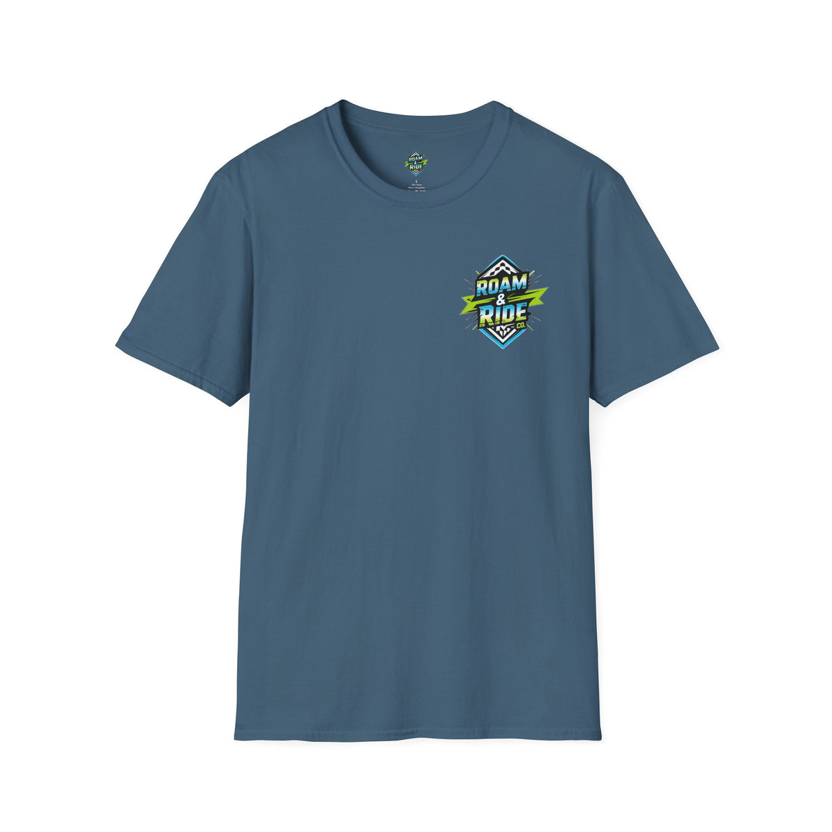 Roam & Ride Co. Blue Green Logo - Unisex T-Shirt