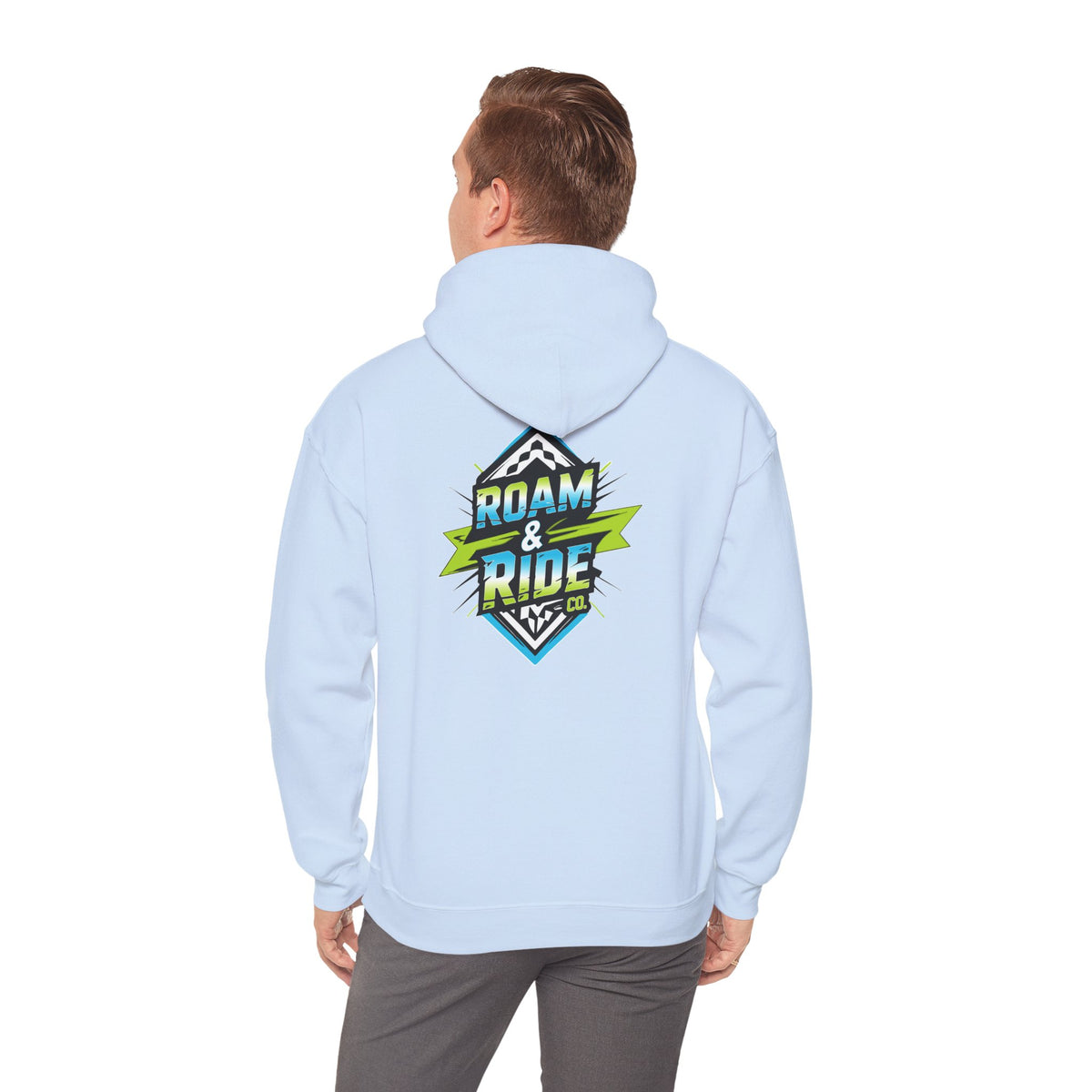 Roam & Ride Co. Blue Green Logo - Unisex Heavy Blend Hoodie