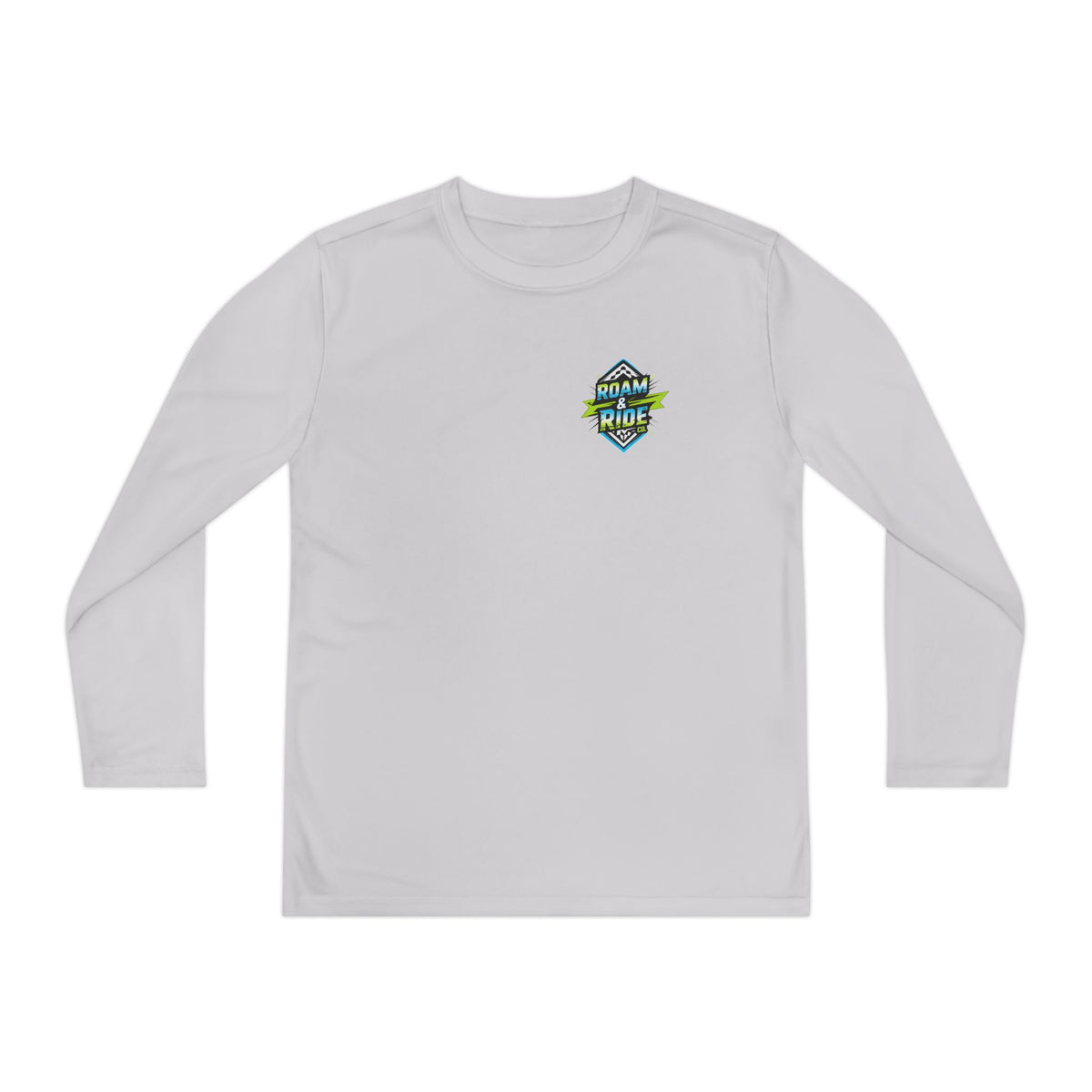 Roam & Ride Co. Blue Green Logo - Youth Long Sleeve T-Shirt